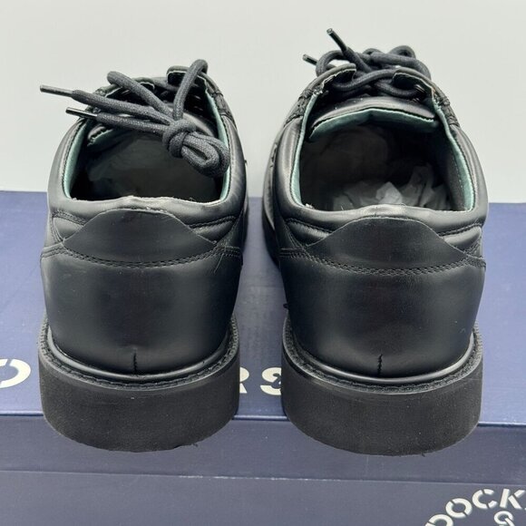 Dockers Shelter Black Leather Lace-Up Oxford Shoes Oil Resistant Non-Slip 12 M - Picture 4 of 11